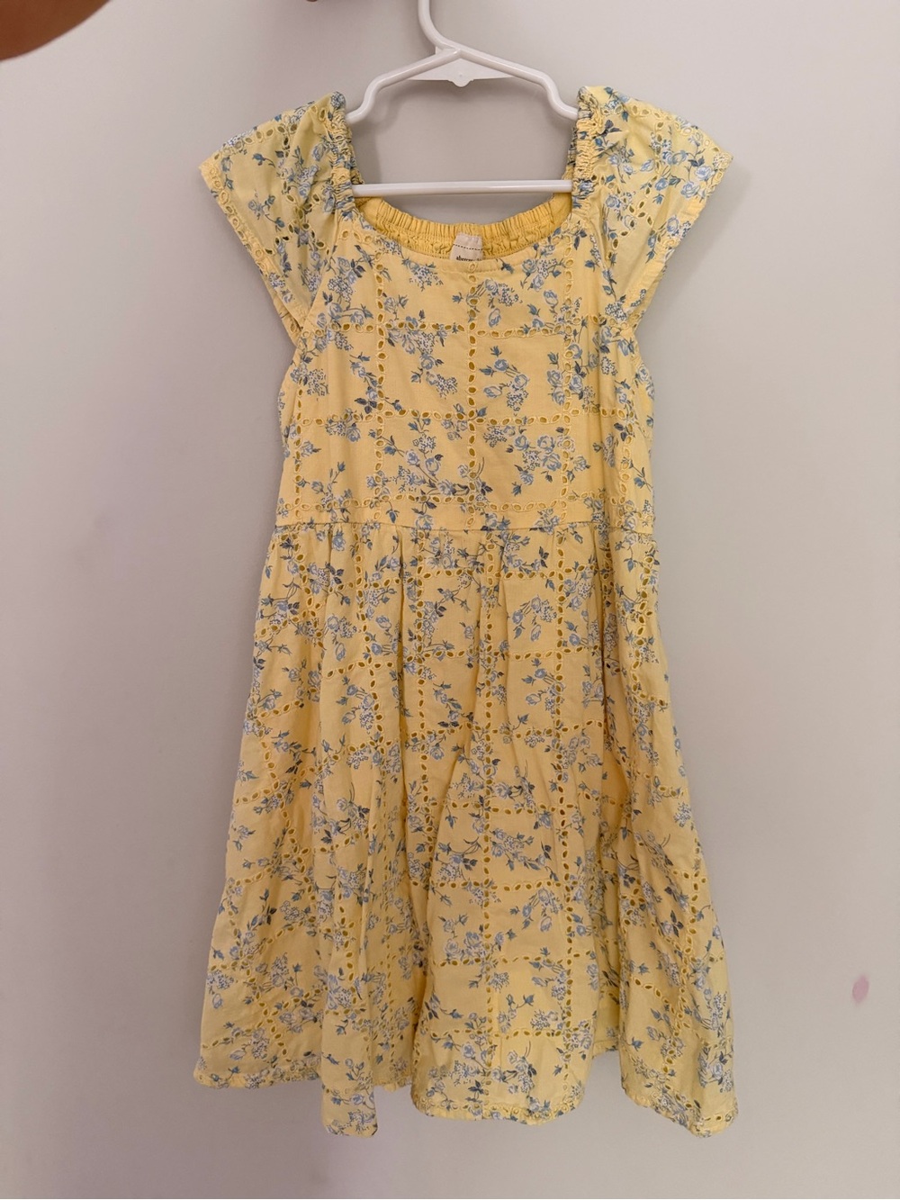 abercrombie kids Yellow Floral Sundress with Blue Accent